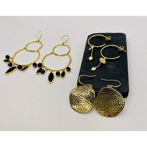 Gorjana Gold and Black Earrings Set
